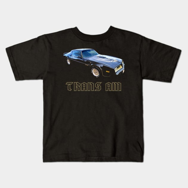 1977 Trans Am - Bandit Kids T-Shirt by MotorPix